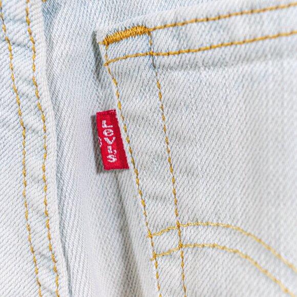 Levis 550 Relaxed Tapered Jeans Custom Embroidered Flower Smiley Face - Picture 3 of 13